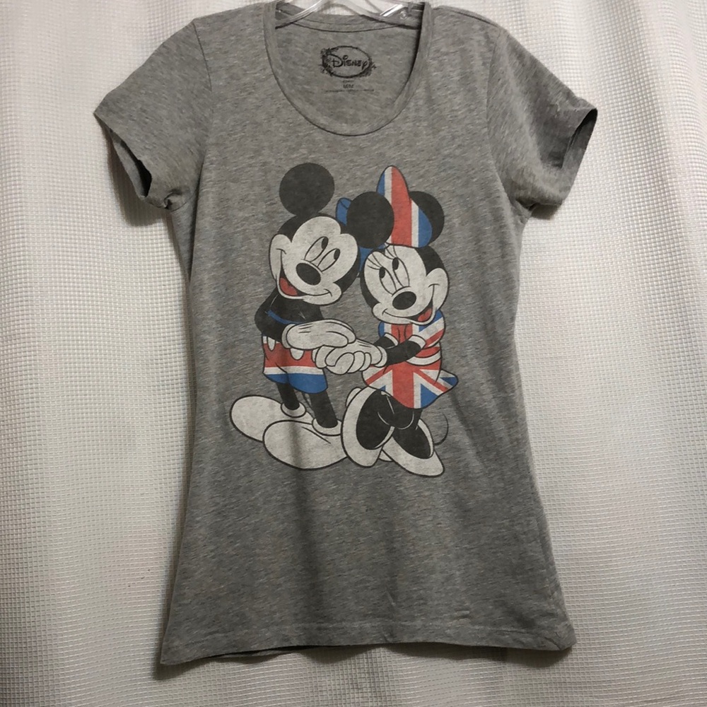 Disney Mickey and Minnie London SS Gray T-shirt